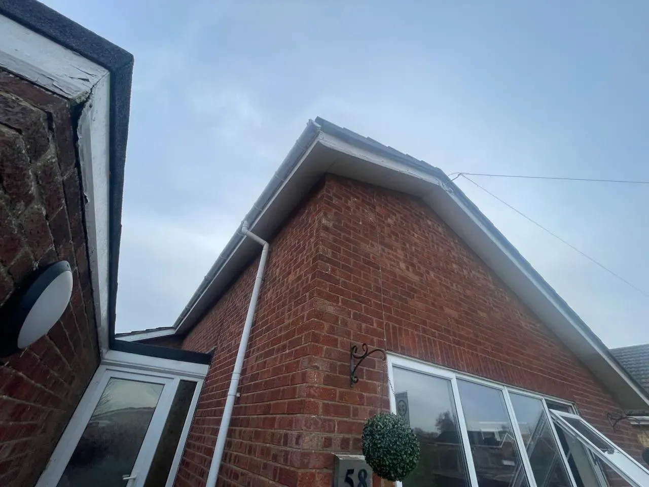 Domestic property soffits and fascias potentially containing asbestos